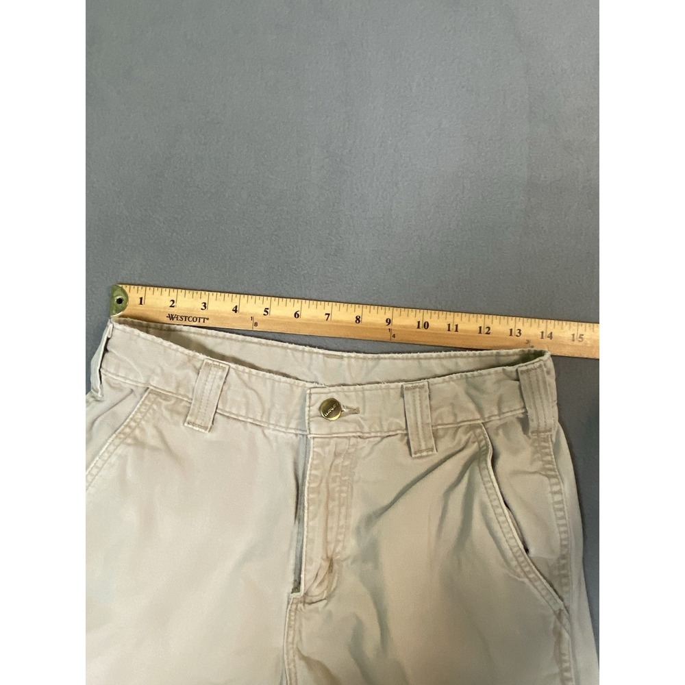 Carhartt Relaxed Fit Thrashed Khaki Pants/ Slacks Beige Measures 28 X 27 - Picture 8 of 16